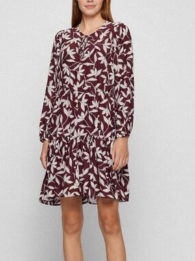 Hugo Boss Floral Tiered Dress New